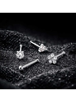 Begonia Accessories Anti Alerjik Paslanmaz Kararmaz 4 Adet Hızma Küpe Olarak Kullanıma Uygun Set