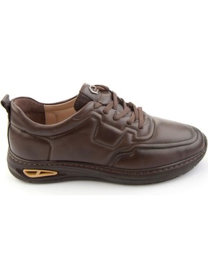 Bambi Kahve Hakiki Deri Erkek Casual Ayakkabı E01070225043