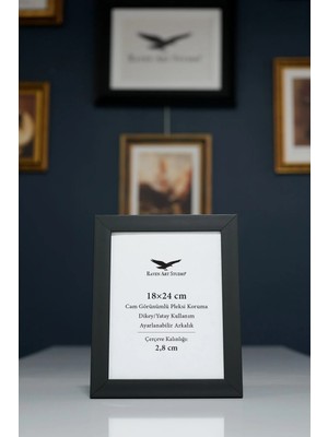 Raven Art Studio Potala 18X24 cm Siyah Resim Fotoğraf Belge Poster Evrak Çerçevesi Korumalı Kırılmaz Pleksi Cam
