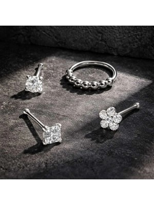 Begonia Accessories Anti Alerjik Paslanmaz Kararmaz 4 Adet Hızma Küpe Olarak Kullanıma Uygun Set