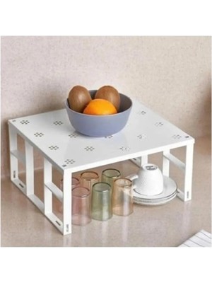 MarkEntegra Ayaklı Metal Raf - Beyaz, Çok Amaçlı Kullanım Için