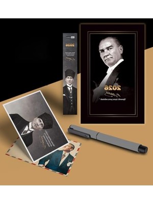 MarkEntegra 2026 Yılı Için Atatürk Temalı Ajanda ve Ayraç Kartpostal Kalem