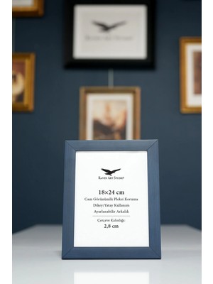 Raven Art Studio Potala 18X24 cm Lacivert Resim Fotoğraf Belge Poster Evrak Çerçevesi Korumalı Kırılmaz Pleksi Cam