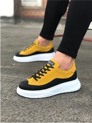 Cosmos E-Ticaret Siyah Sarı Erkek Ayakkabı