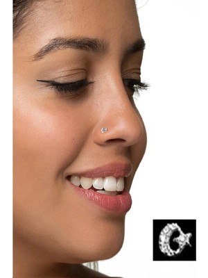 Begonia Accessories 925 Ayar Gümüş Komple Zirkon Taşlı Ayyıldız Hızma