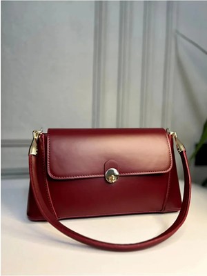 Beshora Lulu Bordo Mat Kadın El ve Omuz Çantası