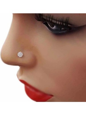 Begonia Accessories Hızma 925 Ayar Gümüş Yuvarlar Orta Zirkon (1 Adet)