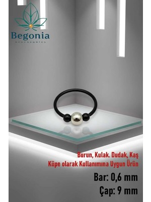 Begonia Accessories 925 Ayar Gümüş Silver Boncuk Üç Top Halka Hızma, Küpe Olarak Kullanıma Uygundur