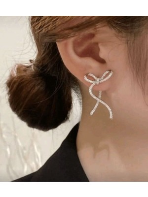 My Balli Store Taşlı Fiyonk Küpe