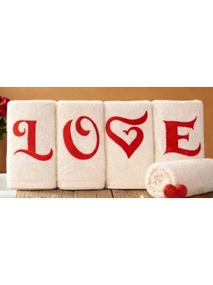 Biçomi Bicomi 4’lü Mutfak Havlusu Seti - %100 Pamuk Nakışlı El Havlusu 30X50 cm