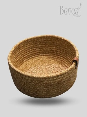 Doğal Jüt Hasır Sepet, Çok Amaçlı Banyo ve Mutfak Organizeri 17X10