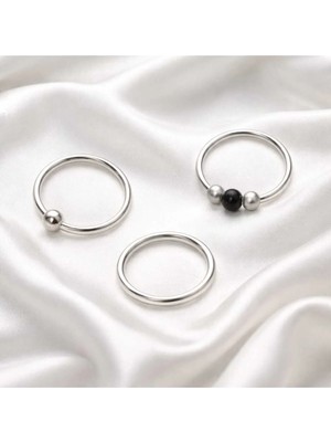 Begonia Accessories Anti Alerjik Paslanmaz Kararmaz 3 Adet Halka Hızma Küpe Olarak Kullanıma Uygun Set