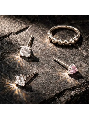 Begonia Accessories Anti Alerjik Paslanmaz Kararmaz 4 Adet Hızma Küpe Olarak Kullanıma Uygun Set