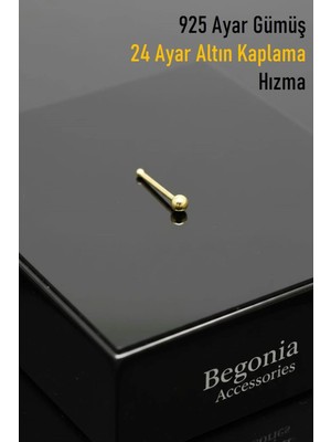 Begonia Accessories , 925 Ayar Gümüş Tek Top Hızma