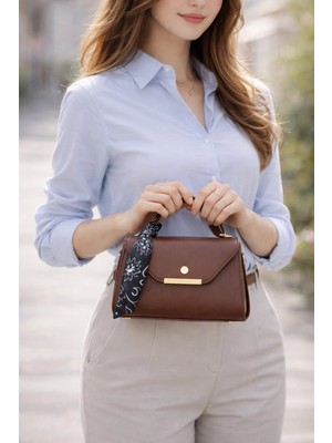 ShellWetr Kadın Çanta Elora Kahverengi Kadın Çanta En Şık En Özel Hediye Minimal Özgü Tasarım Çanta