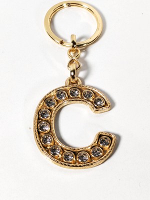 Moncuk Design Taşlı “c” Harfi Metal Anahtarlık – Şık ve Kişisel Tasarım