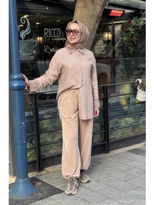 Naki & Mascara Pantolonlu Takım 26MY2119 Vizon