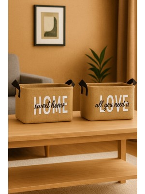 2’li Küçük Jüt Dolap Içi Çamaşır Düzenleyici Set