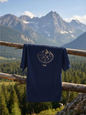 North Whiskers Nw Gold Dağ Temalı Outdoor Tişört