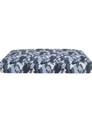MarkEntegra Mavi Kamuflaj Desenli Köpek Yatağı (60X90 Cm)