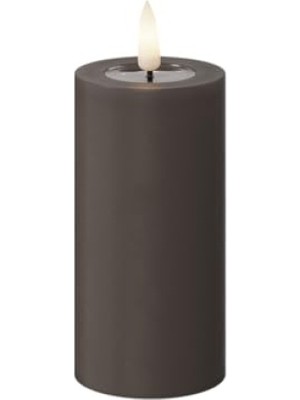 MarkEntegra Alevsiz LED Mum - Moka Renk - 5 x 10 cm
