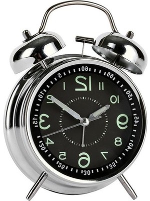 MarkEntegra Büyük Boy Nostaljik Analog Çalar Saat - Fosforlu Işıklı