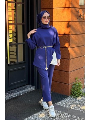 Venöve Luke Pantolonlu Takım 26FWSWE0005 Saks Mavi