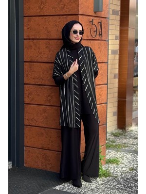 Heddy & Nurcan Çetin Nurcan Çetin Pantolonlu Takım 25624 Siyah