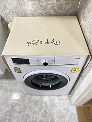 MarkEntegra %100 Pamuklu Nakış Işlemeli Buzdolabı Örtüsü