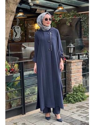 Heddy & Nurcan Çetin Nurcan Çetin Pantolonlu Takım 26468 Lacivert