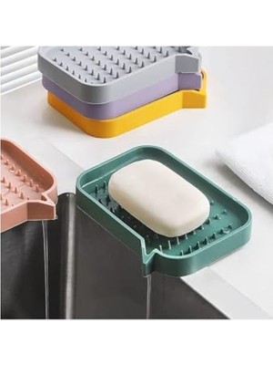 MarkEntegra Kaymaz Silikon Sabunluk - Kendinden Oluklu Tasarım, Kolay Temizlik