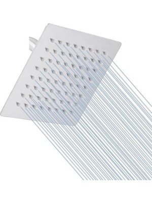 MarkEntegra 25X25 cm Paslanmaz Çelik Kare Duş Başlığı