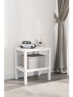 MarkEntegra Çok Yönlü 2 Katlı Plastik Banyo ve Mutfak Rafı, Şık Beyaz Tasarım