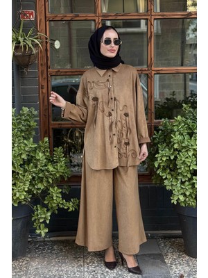 Ceremony Lase Pantolonlu Takım W-6957 Camel