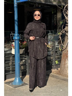 Heddy & Nurcan Çetin Nurcan Çetin Pantolonlu Takım 26409 Siyah
