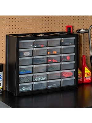 MarkEntegra Çok Çekmeceli Parça Dolabı, Siyah, 19,5 Inç x 15,5 Inç x 7 Inç