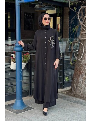 Heddy & Nurcan Çetin Nurcan Çetin Pantolonlu Takım 26444 Siyah