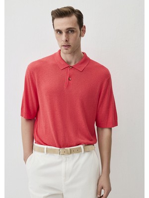 Mavi Pembe Kısa Kollu Triko Polo 0710304-70967