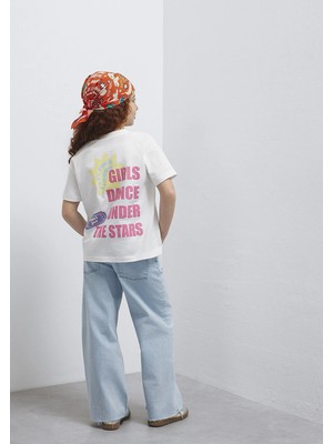 Mavi Mavi Jeans Baskılı Ekru Tişört 7610391-70057