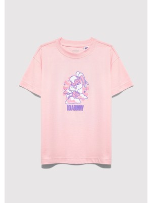 Mavi Lola Bunny Baskılı Pembe Tişört 7610415-71007
