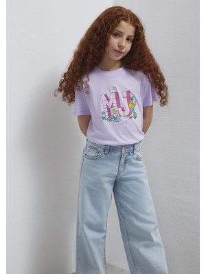 Mavi Mj Logo Baskılı Mor Tişört 7610431-70519
