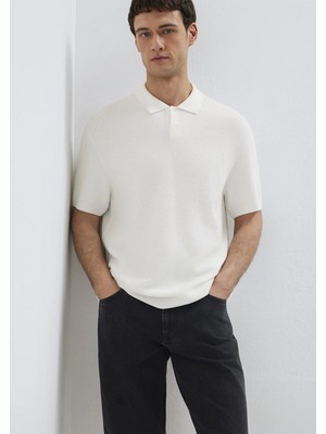 Mavi Ekru Triko Polo 0710397-70057