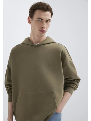 Mavi Kapüşonlu Haki Sweatshirt 0S10416-71564