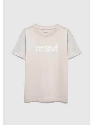 Mavi Mavi Baskılı Gri Tişört 6610444-90782