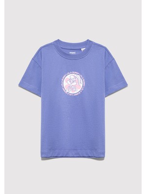 Mavi Lola Bunny Baskılı Mor Tişört 7610416-70662