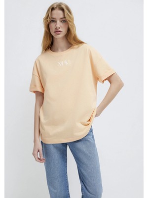 Mavi Mavi Logo Baskılı Turuncu Tişört 1611593-71220