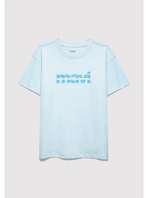 Mavi Mavi Baskılı Mavi Tişört 6610444-91361