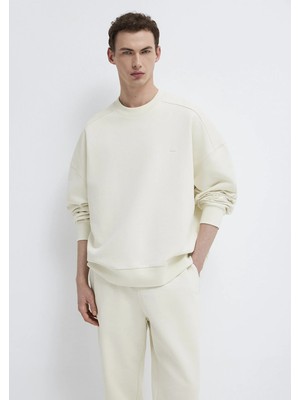 Mavi Bisiklet Yaka Ekru Sweatshirt 0S10550-71610