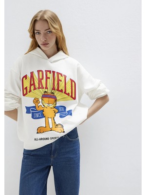 Mavi Garfield Baskılı Ekru Sweatshirt 1S10530-80194