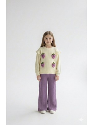 Stilera Kız Çocuk Meyve Figürlü 2'li Alt Üst Takım 5-8 Yaş